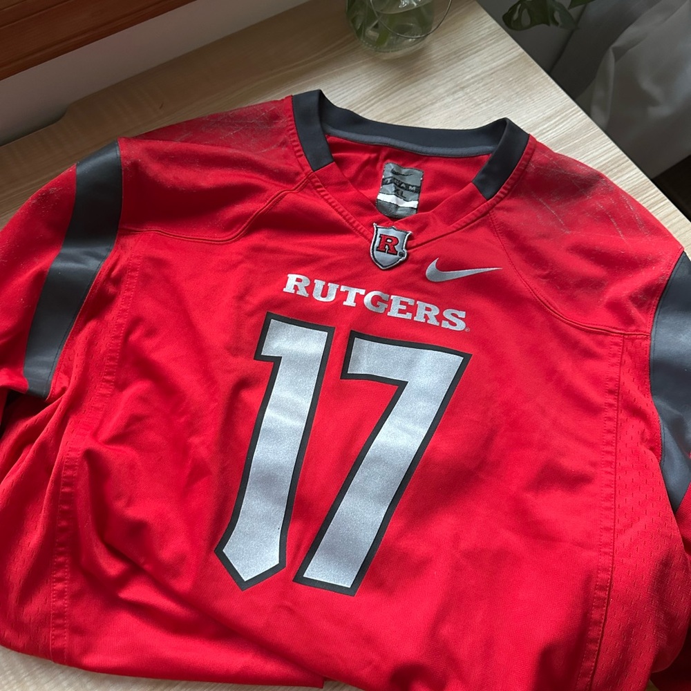 Nike Rutgers Red Football Jersey